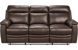 Collection New Paolo Large Manual Recliner Sofa - Chocolate